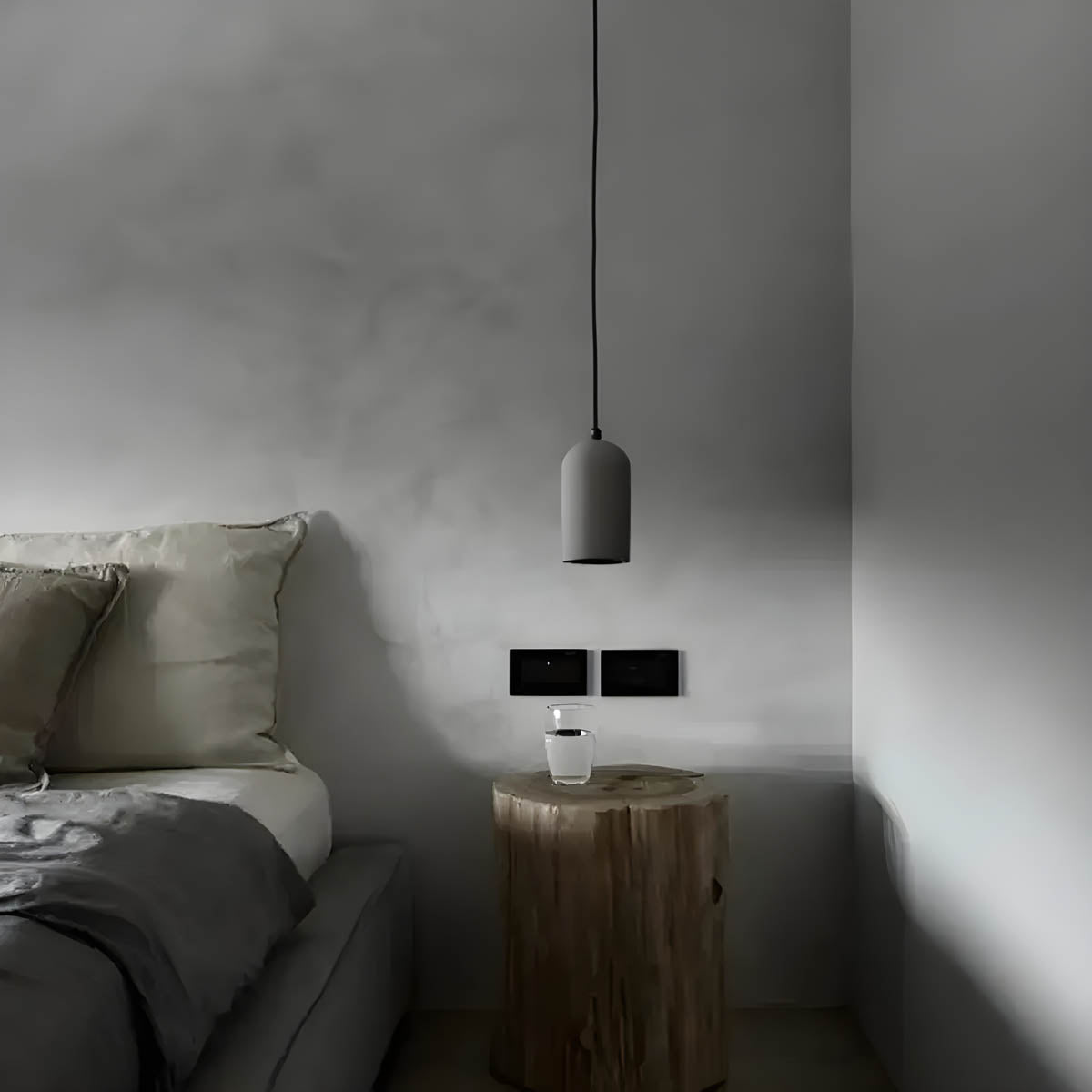 Rustic Concrete Hanging Lamp for Modern Home Decor