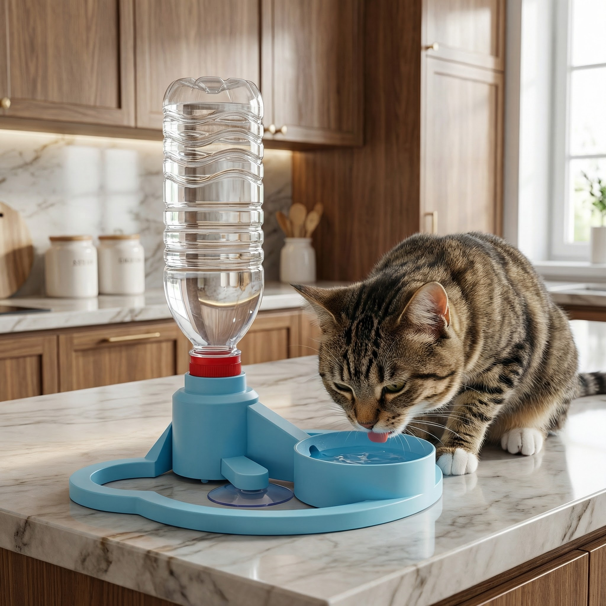 Easy Fill Pet Water Bowl - Portable & Leak Proof Dispenser - Befez