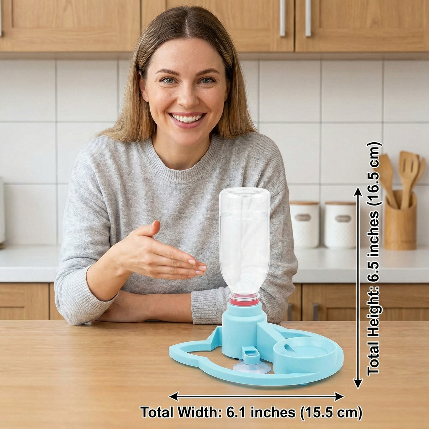 Easy Fill Pet Water Bowl - Portable & Leak Proof Dispenser