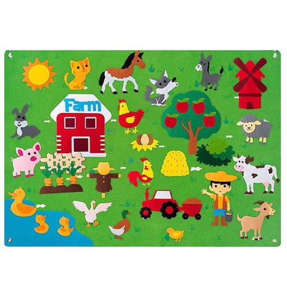 Colorful Kids Educational Felt Playboard