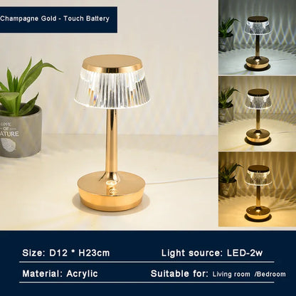 Stylish Crystal Portable Desk Lamp