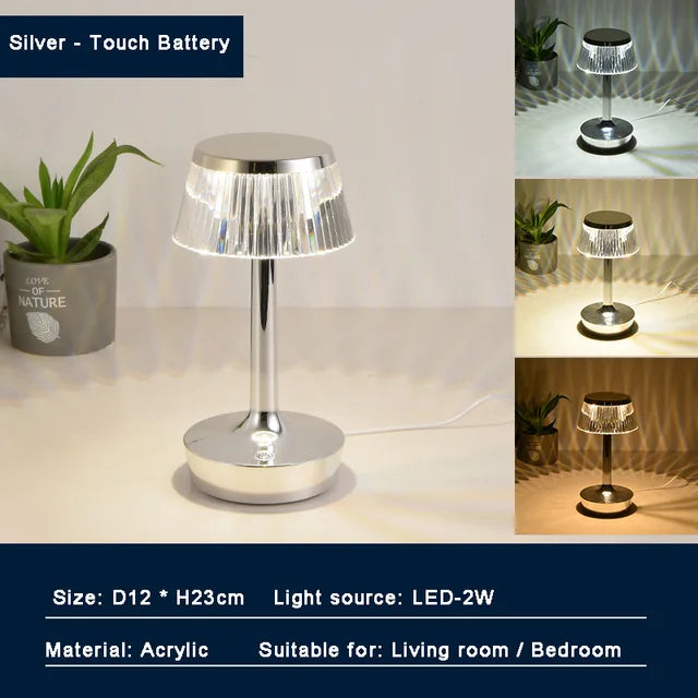 Stylish Crystal Portable Desk Lamp