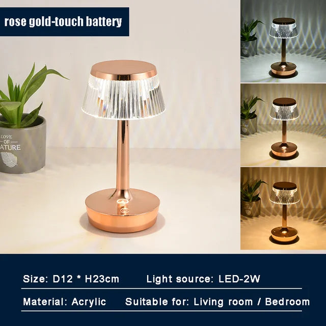 Stylish Crystal Portable Desk Lamp