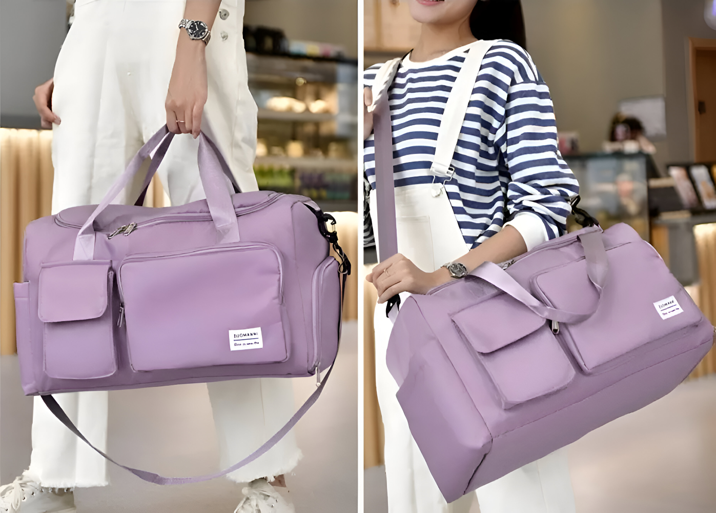 Waterproof Travel Duffel Bag with Shoe Pocket