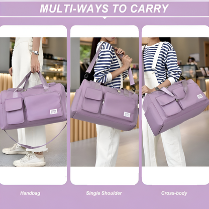 Waterproof Travel Duffel Bag with Shoe Pocket