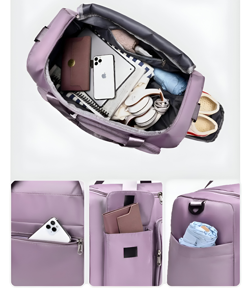 Waterproof Travel Duffel Bag with Shoe Pocket