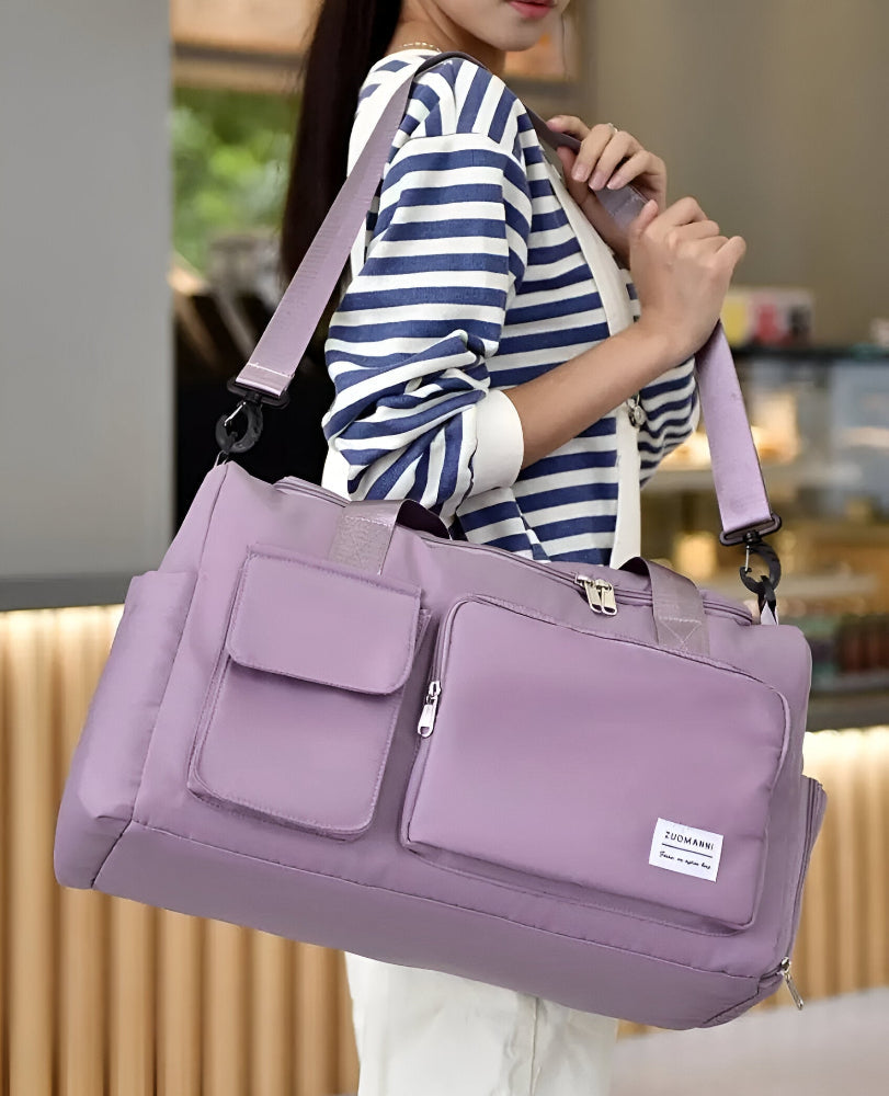 Waterproof Travel Duffel Bag with Shoe Pocket
