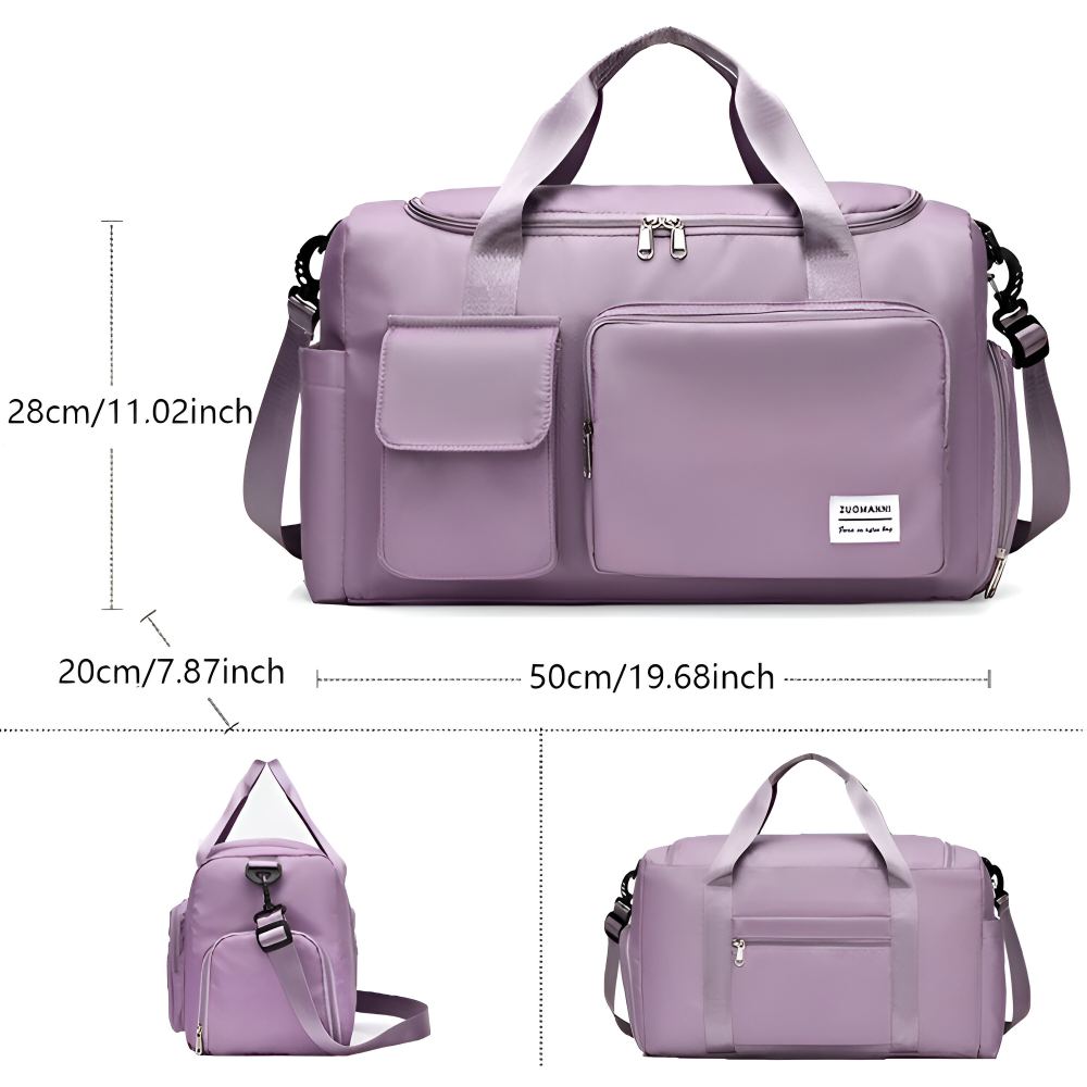 Waterproof Travel Duffel Bag with Shoe Pocket