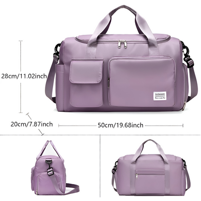 Waterproof Travel Duffel Bag with Shoe Pocket