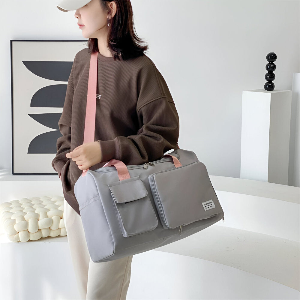 Waterproof Travel Duffel Bag with Shoe Pocket