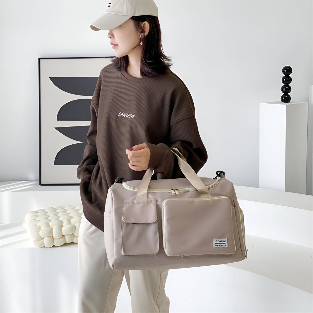 Waterproof Travel Duffel Bag with Shoe Pocket