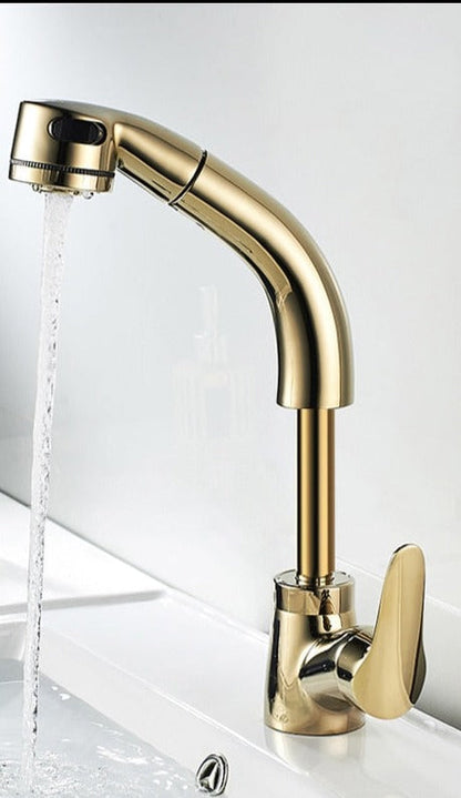 Befez Modern Pull-Out Bathroom Faucet Chrome Finish