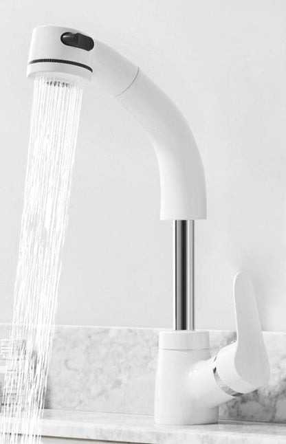 Befez Modern Pull-Out Bathroom Faucet Chrome Finish