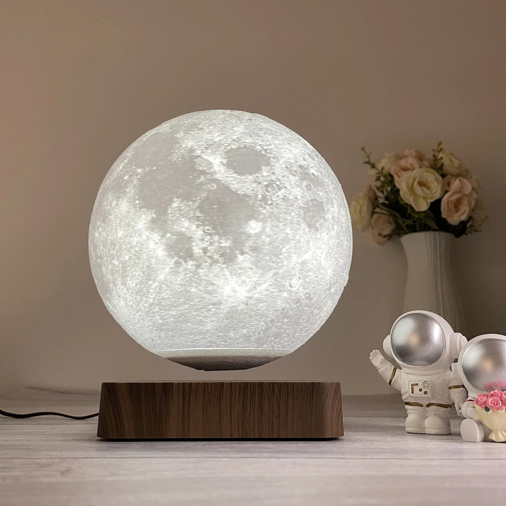 Glowing Orb Magnetic Moon Lamp with 3D LED Light