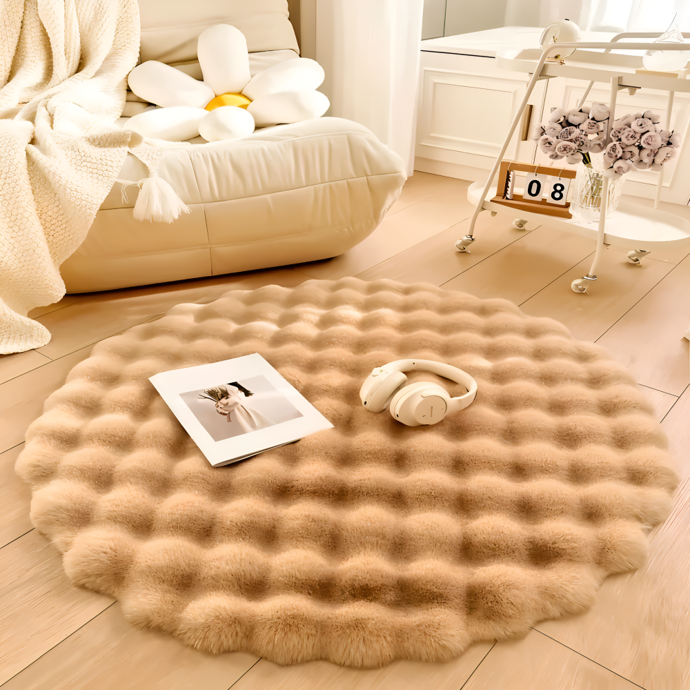 Plush Round Non Slip Door Mat – Warm Home Decor