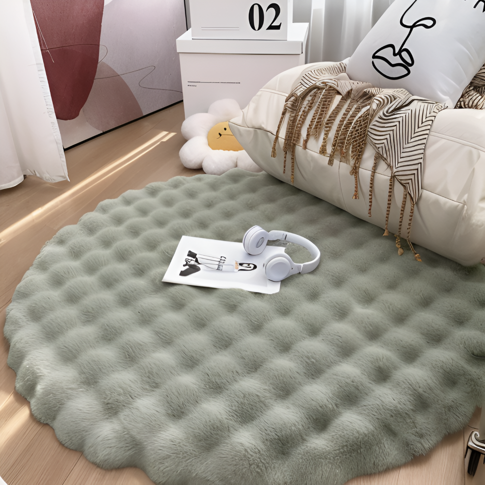 Plush Round Non Slip Door Mat – Warm Home Decor