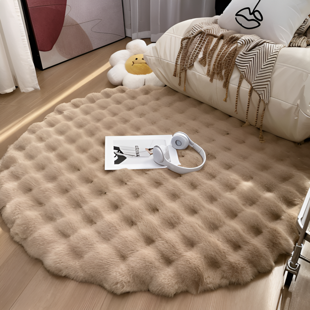 Plush Round Non Slip Door Mat – Warm Home Decor