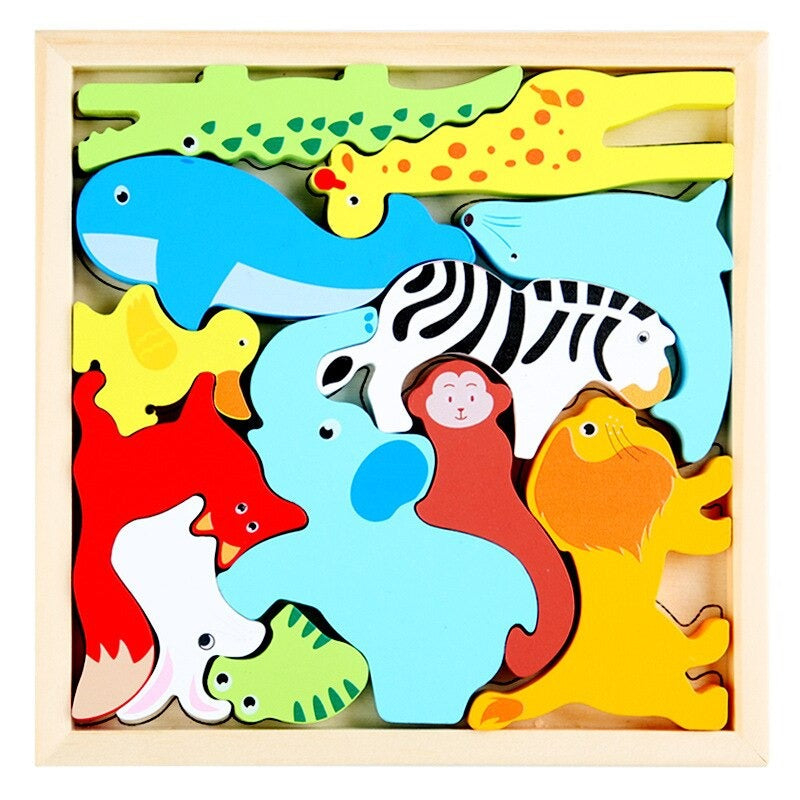 Wooden Brain Teaser Puzzle Set (3 Pieces)