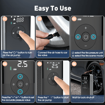 Portable Air Compressor Tyre Pump Rechargeable