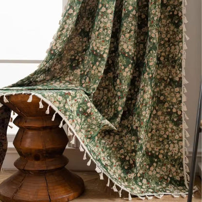 Classic Floral Pattern Window Curtain
