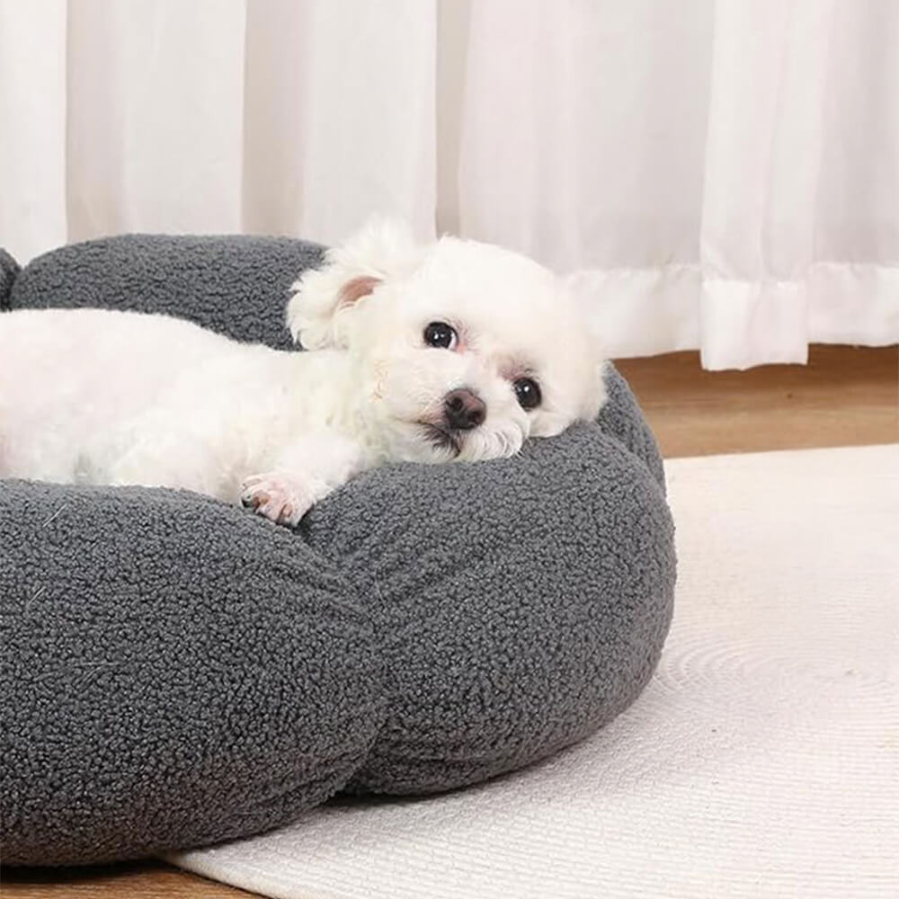 Cozy Floral Orthopedic Pet Bed for Dogs and Cats
