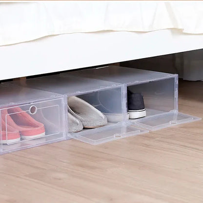 Transparent Stackable Shoe Storage Box Set of 6