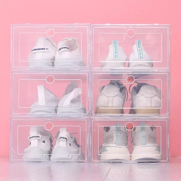 Transparent Stackable Shoe Storage Box Set of 6 - Befez