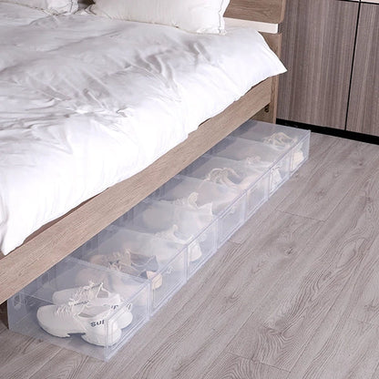 Transparent Stackable Shoe Storage Box Set of 6