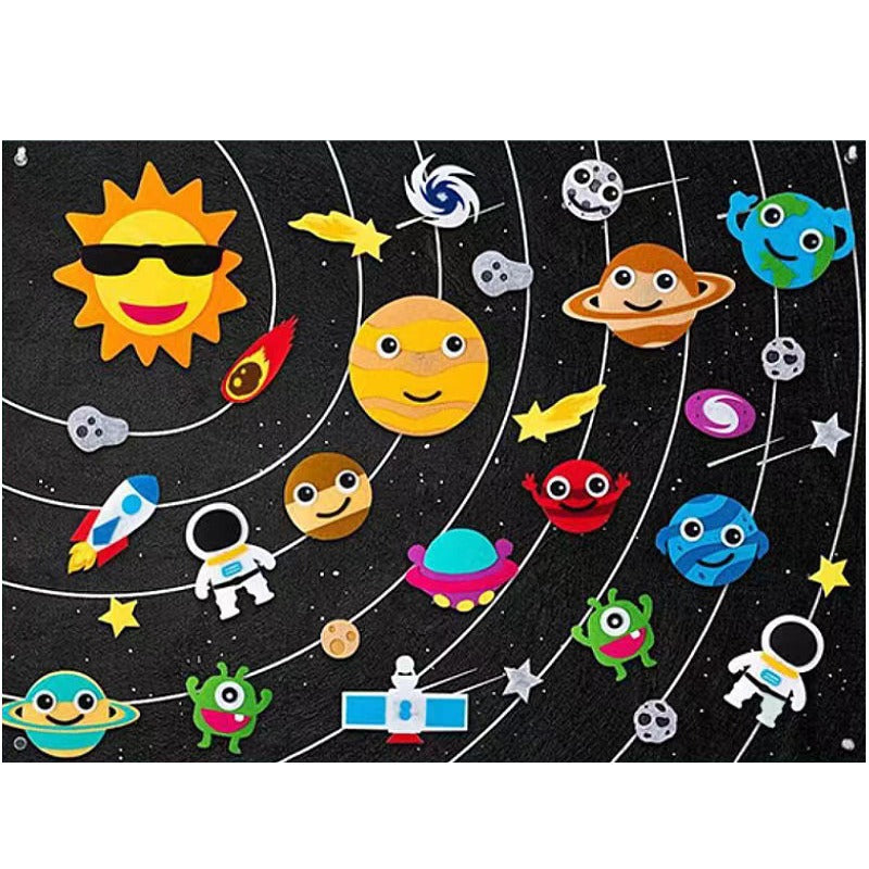 Colorful Kids Educational Felt Playboard