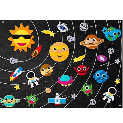 Colorful Kids Educational Felt Playboard