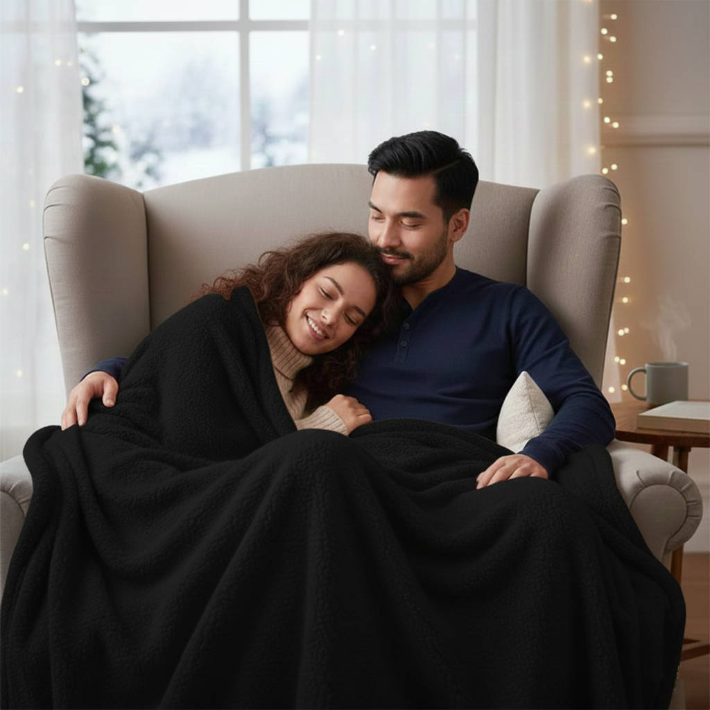 Cozy Waterproof Throw Blanket for Two