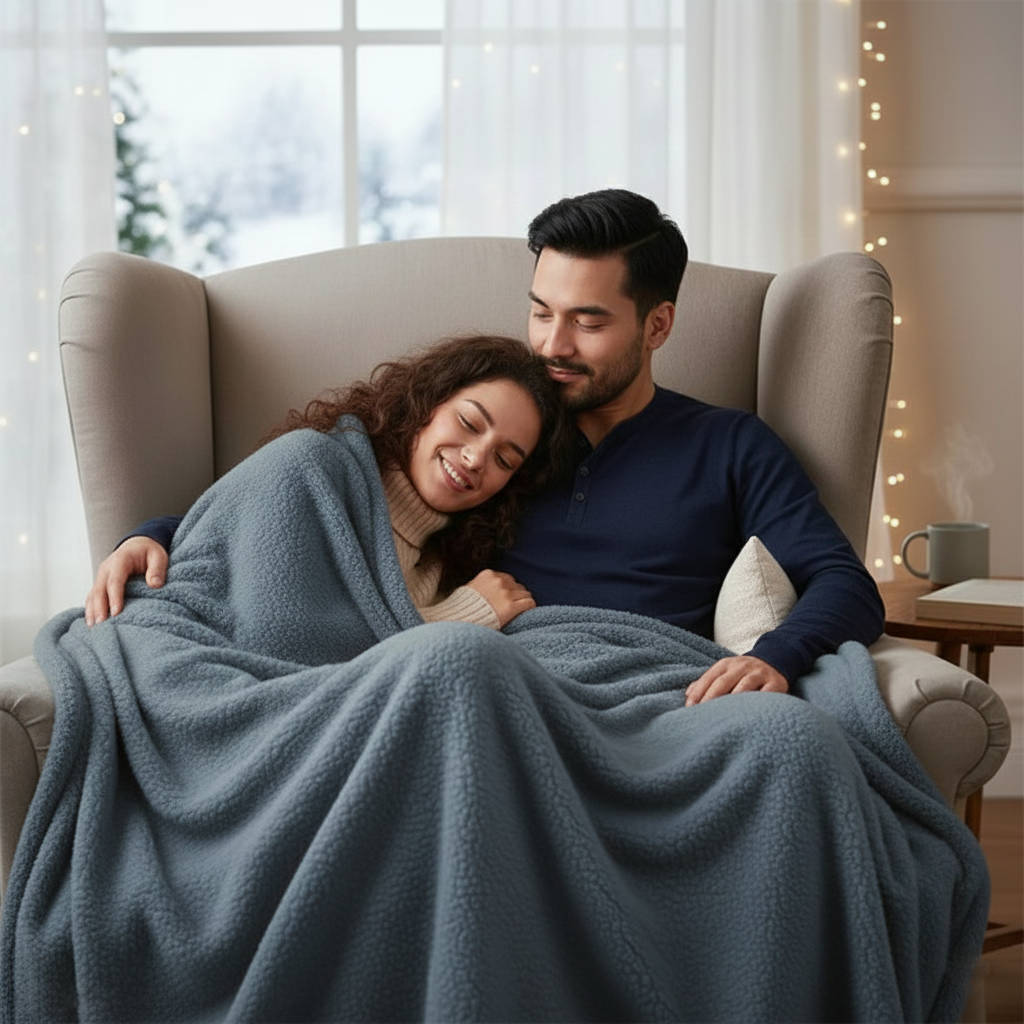 Cozy Waterproof Throw Blanket for Two