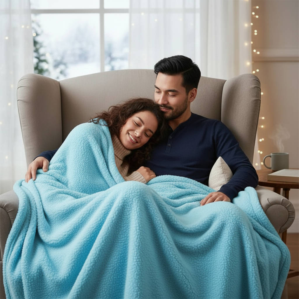 Cozy Waterproof Throw Blanket for Two