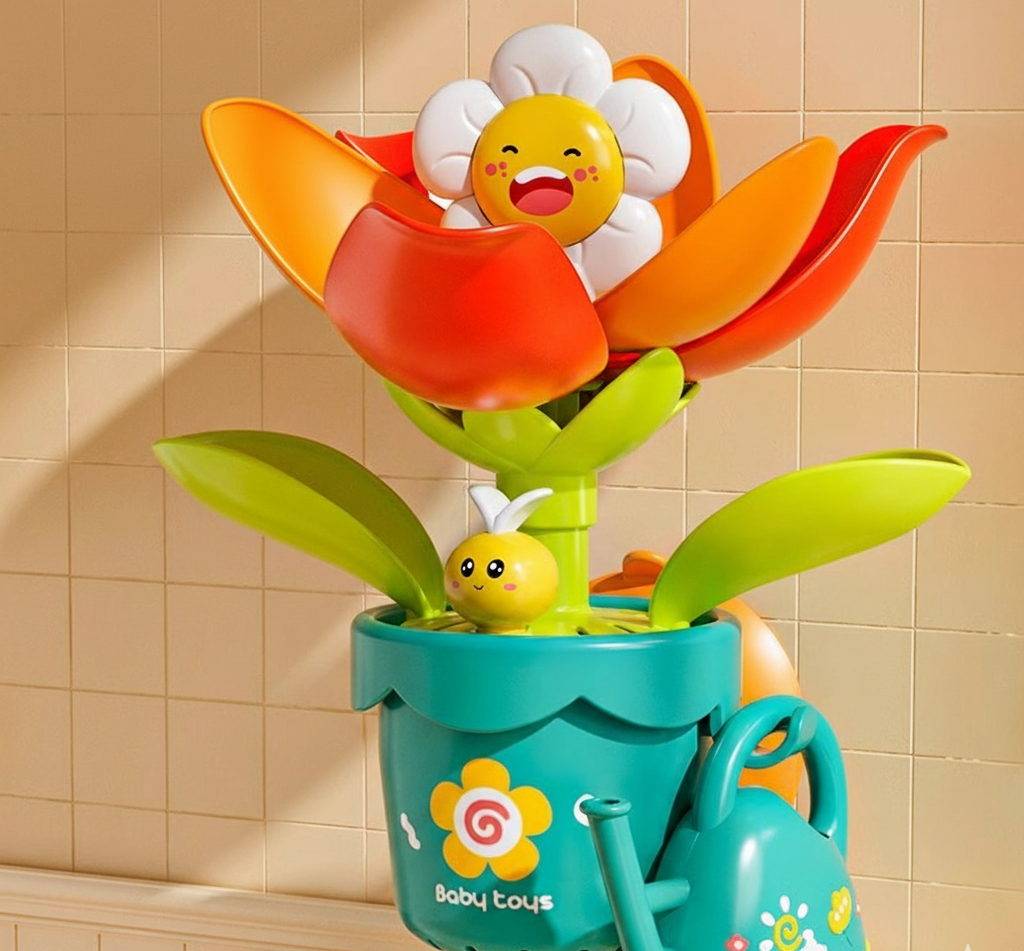 Colorful Kids Bath Play Set with Spray Can