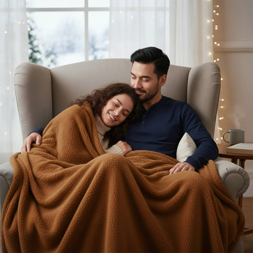 Cozy Waterproof Throw Blanket for Two
