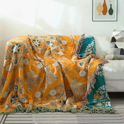 Soft Cotton Throw Blanket for Home Decor