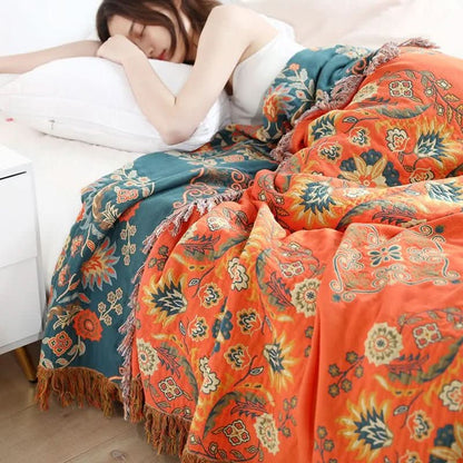 Soft Cotton Throw Blanket for Home Decor
