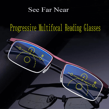 Prescription Multifocal Glasses with Anti Blue Light Protection