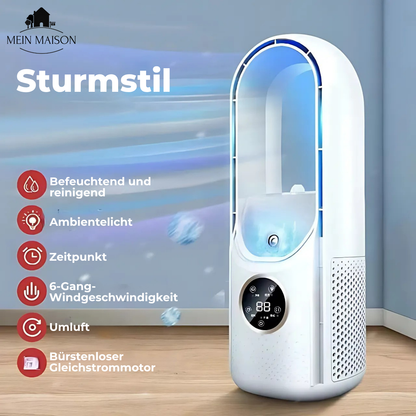 Portable Bladeless USB Fan with 6 Speeds and Timer
