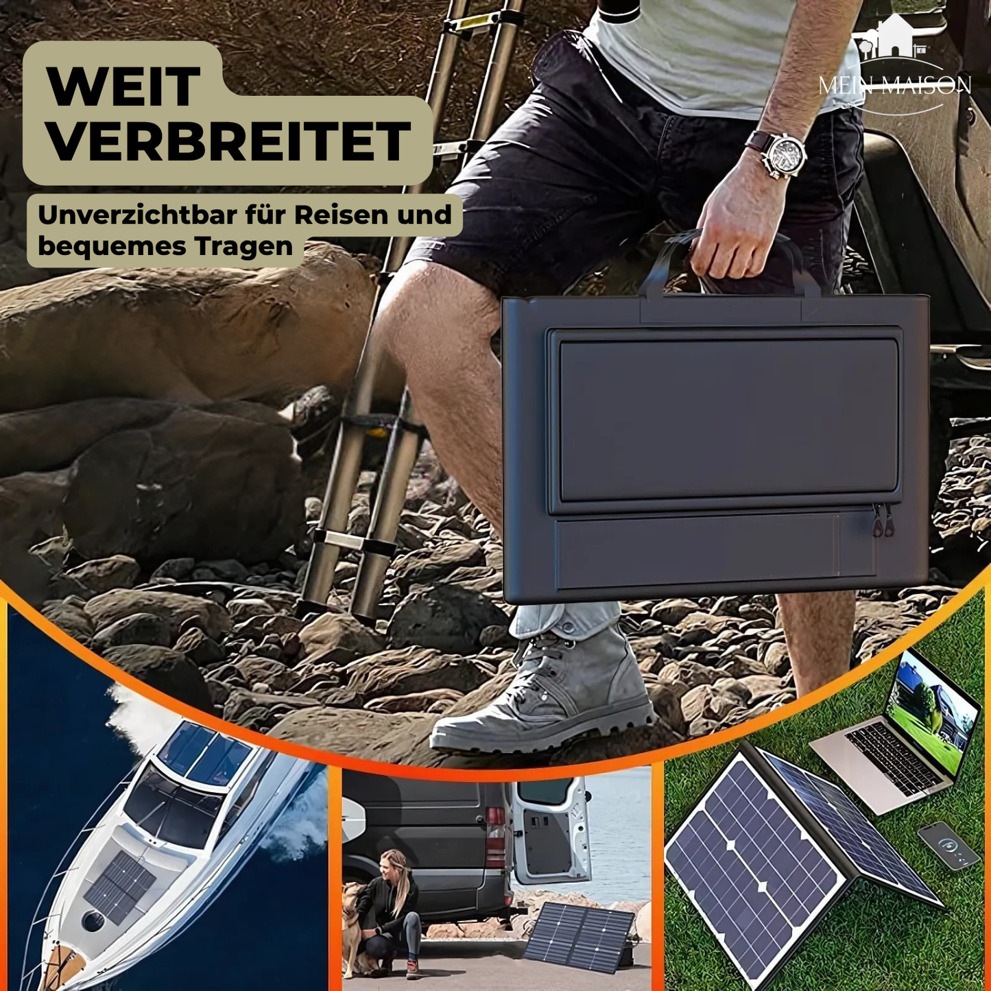 Portable 1000W Solar Power Kit with USB Charging