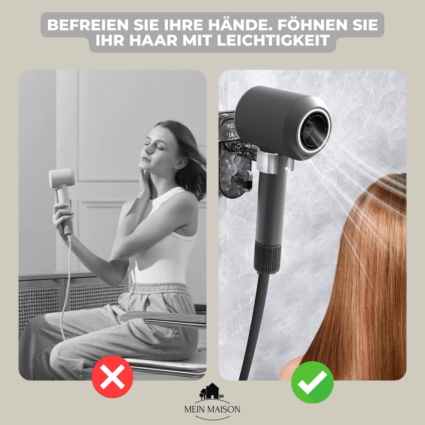 Easy Install Wall Mount Hair Dryer