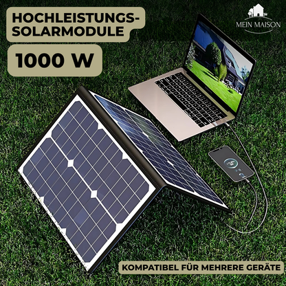 Portable 1000W Solar Power Kit with USB Charging
