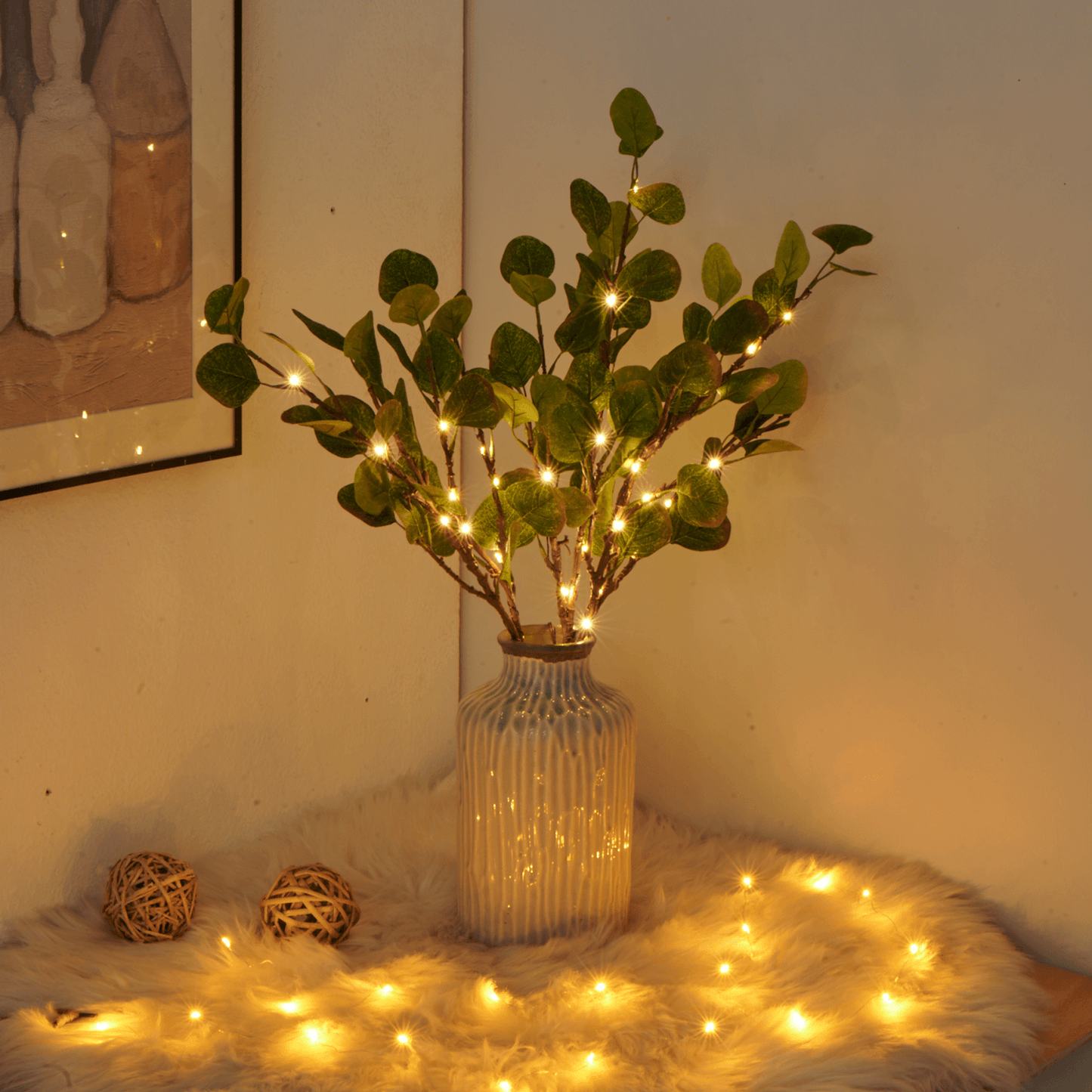 Relaxing Olive Leaf LED Table Lamp