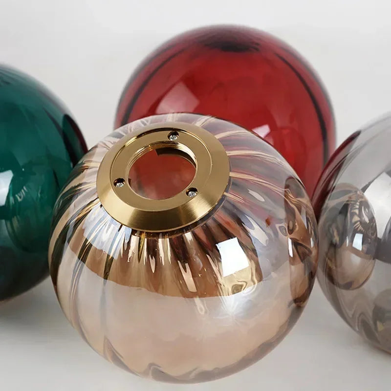 Stylish Glass Pendant Light with Built-in LEDs