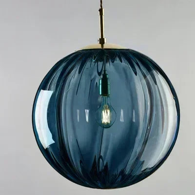 Stylish Glass Pendant Light with Built-in LEDs