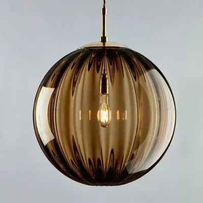 Stylish Glass Pendant Light with Built-in LEDs