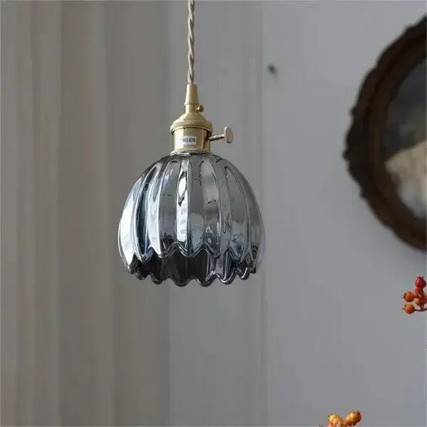 Beautiful Floral Glass Pendant Light