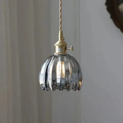 Beautiful Floral Glass Pendant Light