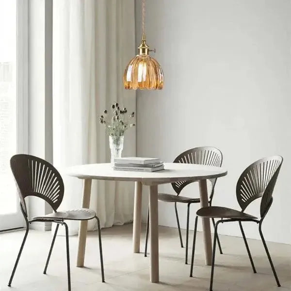 Beautiful Floral Glass Pendant Light