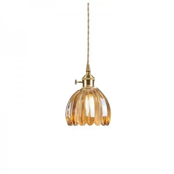 Beautiful Floral Glass Pendant Light